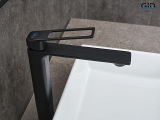 Смеситель высокий для раковины Gid Niagara L057-BM-D L057BMD черный матовый